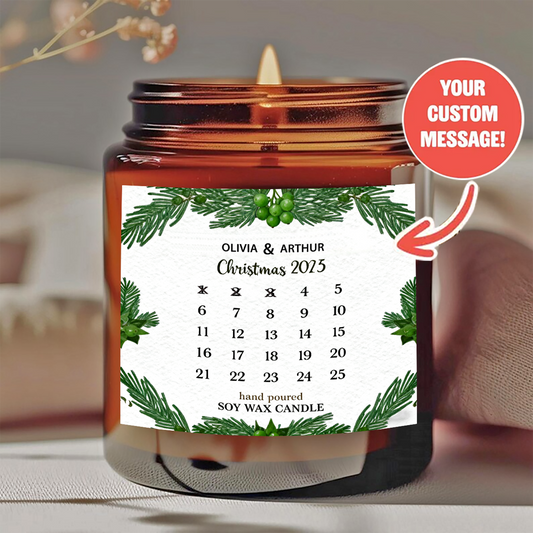 1 personalized candle - customized photos and text, transparent color can - long-lasting soy wax (burning time over 12 hours) - wedding, Valentine's Day, birthday, bridesmaid gift - personalized souvenir gift, event candle