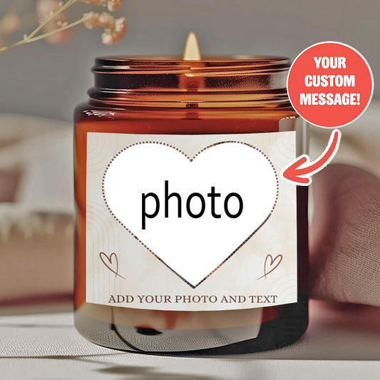 Personalized Halloween Scented Candle - "Trick or Treat" Design with Custom Message - Smokeless Natural Wax in Amber Jar - Unique Halloween Gift for Him/Her