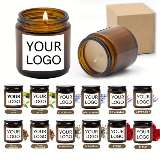 7/3.5/1.5oz personalized candle pattern customization, deep calming and sleep improving soy wax smokeless and stress relieving candles, wedding decoration gift customization, company activity logo customization, Christmas customization