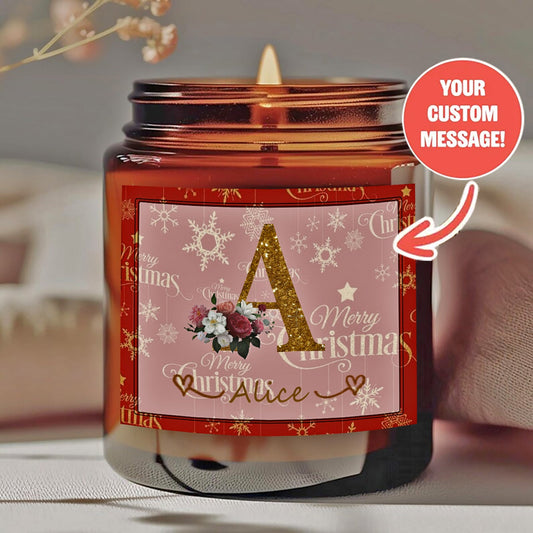 1 personalized candle - customized photos and text, transparent color can - long-lasting soy wax - wedding, Valentine's Day, birthday, bridesmaid gift - personalized souvenir gift, event candle