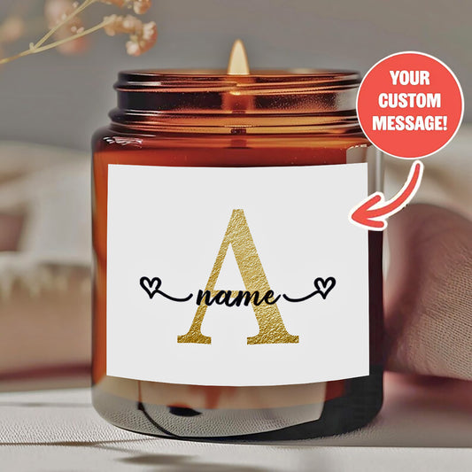 1 personalized candle - customized photos and text, transparent color can - long-lasting soy wax  - wedding, Valentine's Day, birthday, bridesmaid gift - personalized souvenir gift, event candle
