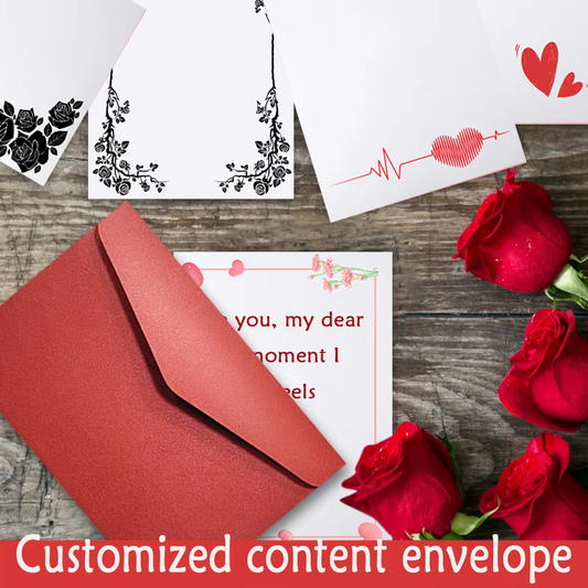 DIY 1PC Custom envelopes letter, Valentine's Day letter customization, friend blessing letters,Company documents print,Mail a letter