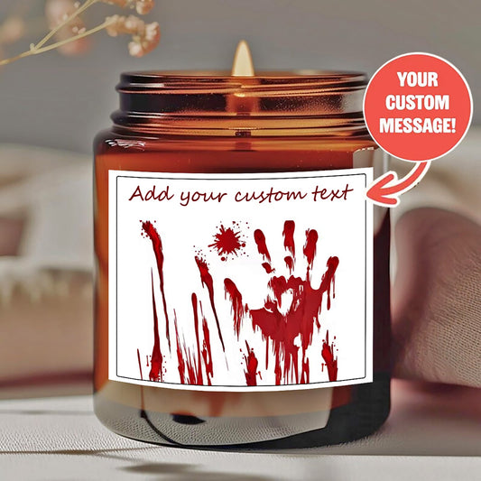 1 Personalized Candle - Custom Photo and Text, Transparent Jar - Long-Lasting Soy Wax - Suitable for Day of the Dead Gifts - Personalized Memorial Gift, Event Candle