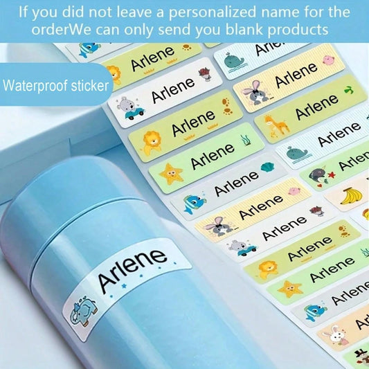 210/510/900PCS,Customized colored laser name stickers | Waterproof and wear-resistant, exclusive decoration for water bottles/stationery/books/guitars, eye-catching name identification, name labels