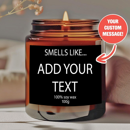 1 personalized candle - customized photos and text, transparent color can - long-lasting soy wax - wedding, Valentine's Day, birthday, bridesmaid gift - personalized souvenir gift, event candle