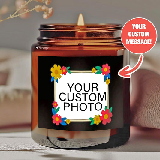 7/3.5/1.5oz personalized candle pattern customization, deep calming and sleep improving soy wax smokeless and stress relieving candles, wedding decoration gift customization, company activity logo customization, Christmas customization