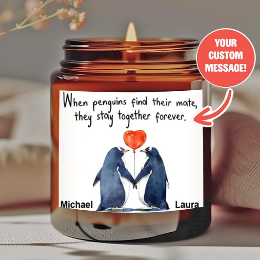 1 personalized candle - customized photos and text, transparent color can - long-lasting soy wax (burning time over 12 hours) - wedding, Valentine's Day, birthday, bridesmaid gift - personalized souvenir gift, event candle