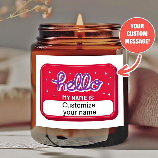 Back to School Personalized Scented Candle -Custom Name Design,  Multiple Fragrances, Soy Wax - Unique Gift for Students, Teachers-yy