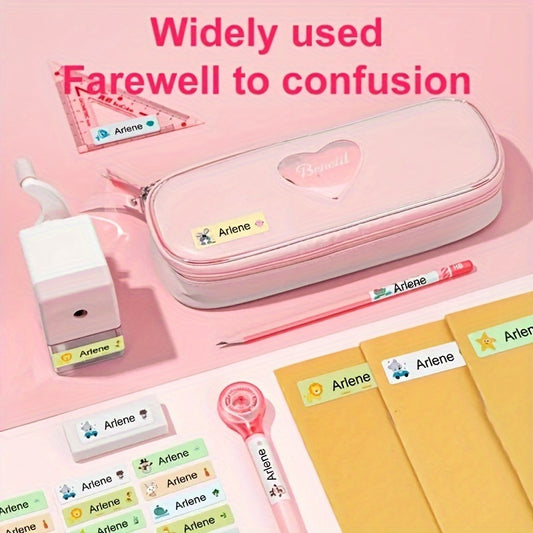 60/120/150pcs, Custom Name Stickers, Personalized Label Custom Name Stickers, Water Cup Stationery Cartoon Pattern Name Stickers, Stationery Supplies Animal Style, Waterproof And Durable, Personal Label Scrapbook Stickers