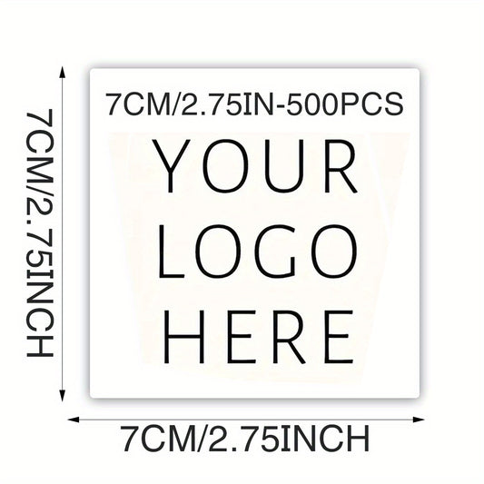 50pcs/100pcs/250pcs/500pcs Customize custom stickers and logos, can be used for any product, DIY your own corporate stickers, gift stickers, can be used for decoration, waterproof and durable, Corporate Branding, Personalized Labels, Decorative Labels, Cr