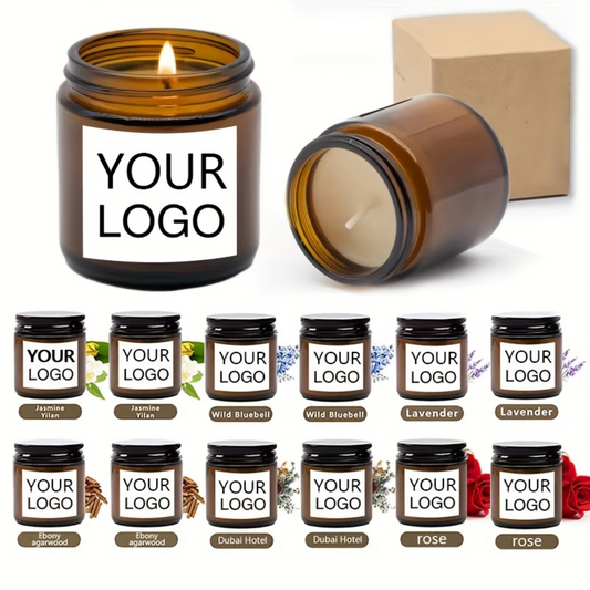 7/3.5/1.5oz personalized candle pattern customization, deep calming and sleep improving soy wax smokeless and stress relieving candles, wedding decoration gift customization, company activity logo customization, Christmas customization