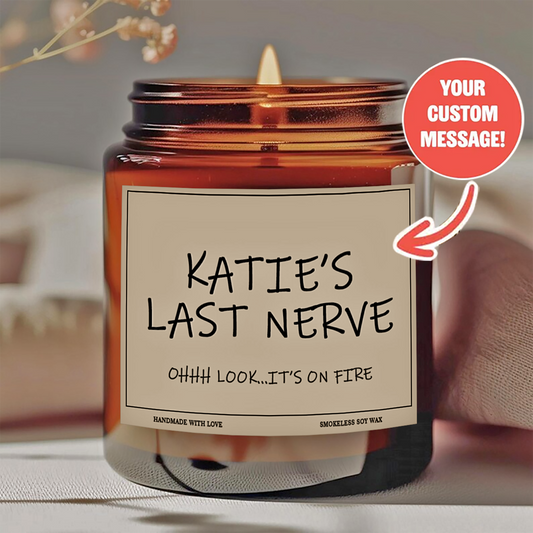 1 personalized candle - customized photos and text, transparent color can - long-lasting soy wax  - wedding, Valentine's Day, birthday, bridesmaid gift - personalized souvenir gift, event candle