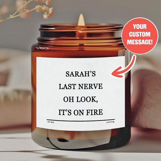 1 personalized candle - customized photos and text, transparent color can - long-lasting soy wax- wedding, Valentine's Day, birthday, bridesmaid gift - personalized souvenir gift, event candle