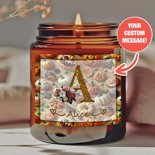 1 personalized candle - customized photos and text, transparent color can - long-lasting soy wax- wedding, Valentine's Day, birthday, bridesmaid gift - personalized souvenir gift, event candle