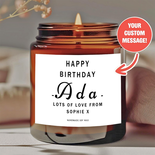 1 personalized candle - customized photos and text, transparent color can - long-lasting soy wax (burning time over 12 hours) - wedding, Valentine's Day, birthday, bridesmaid gift - personalized souvenir gift, event candle