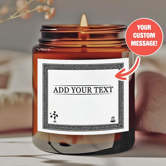 1 personalized candle - customized photos and text, transparent color can - long-lasting soy wax- wedding, Valentine's Day, birthday, bridesmaid gift - personalized souvenir gift, event candle